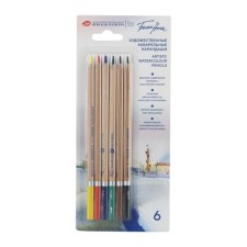 Pencils of watercolor set of 6 colors, ZHK 