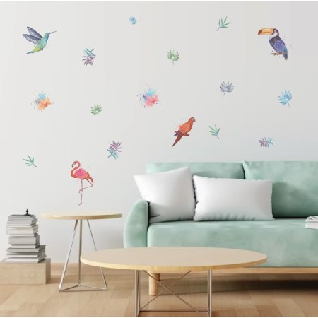 Interior color sticker "Exotic birds. Watercolor" 50x70 cm-5