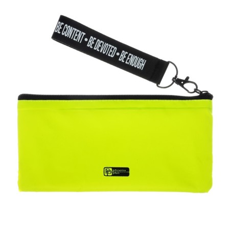 Penal is soft, 1 compartment, 100 x 195 mm, flat, reflective element, Phoenix "Your Rules" yellow 61331-2