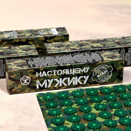Applicator "Kuznetsova - a real peasant", 70 spines, film, 23 x 32 cm, green
