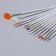 A set of brushes for building and design of nails, 15 pcs, 17.5 cm, white color