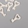 Decor for creativity Polystone "Key with heart" White set 6 pcs 2x3 cm