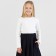 Longslit for girls, height 140 cm, white color