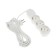 Extension cord Luazon Lighting Eco, 3 sockets, 4.5 m, 10 A, 2200 W, PVS 3x0.75 mm2, with salary, white