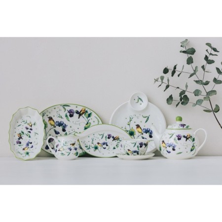 Porcelain shade "Green Garden", 22.5 × 12 × 1.7 cm, white color-4