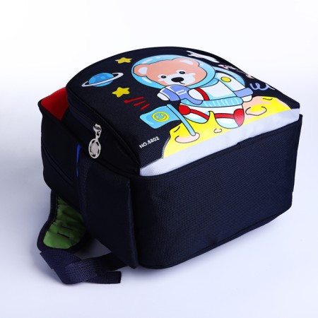 Baby backpack on lightning, 3 outer pockets, black/red color-2
