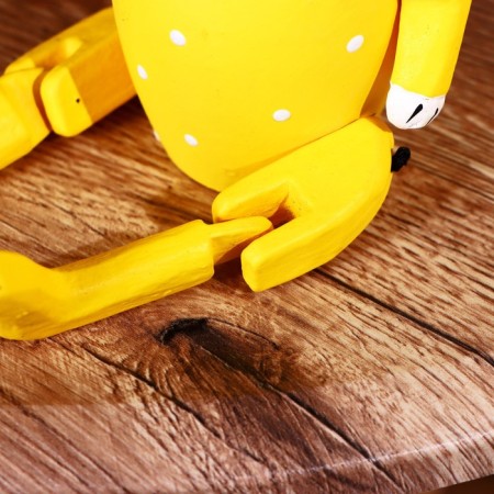Souvenir "Rabbit" hanging paws, wood 20 cm, yellow-4