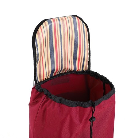 Carrier-house bag on cord, burgundy color-3
