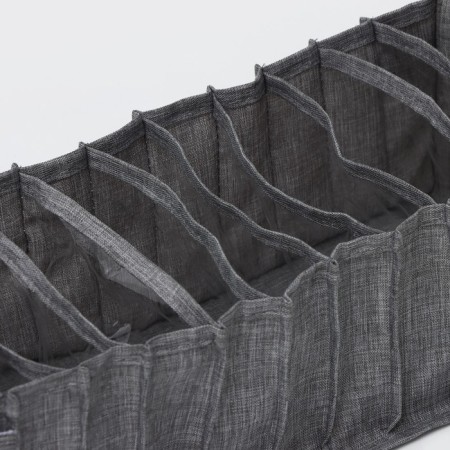 Organizer for storing linen Dalyan, 11 cells, 35 × 14 × 13 cm, color gray color-3