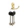 Hook furniture tundra TKD007, two -rod, gold
