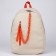 School textile school with pocket, beige color, 45x30x15 cm