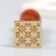 Printing for wax with a wooden handle "Flowers in patterns" 9x2.2x2.2 cm