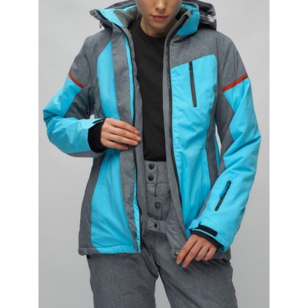 Ski suit female, size 42, blue color-4