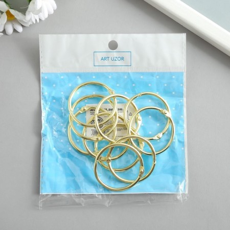 Rings for creativity (for photo albums) "gold" int. D = 3.5 cm external. D = 4 cm set 10 pcs-3