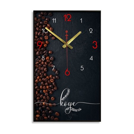 Carty clock is wall-mounted, interior "the tastier the coffee, the kinder the morning", a smooth move, 57 x 35 x 4 cm