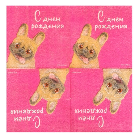 Paper napkins "Happy birthday", pesel, 24 x 24 cm, 20 pcs-5