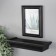 Photo frame plastic 10x15 cm with a shelf "Olivia" black 26x15 cm