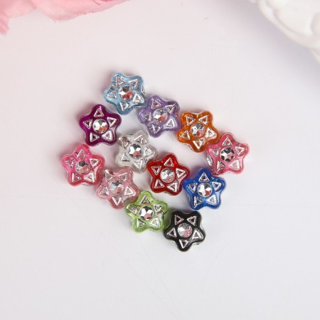 A set of beads for creativity Plastic "Star with Straziki" 20 g 0.7x0.7 cm-1