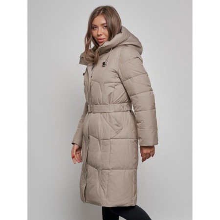 Coat insulated winter female, size 48, color light brown-9
