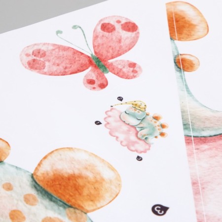 Sticker Plastic Interior Color "Baby-Stegozavr on the Cloud" 30x60 cm-1
