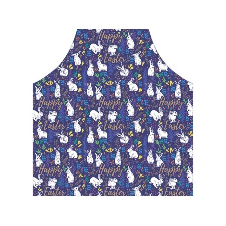 Apron kitchen with a photo print "Easter rabbit in the grass", adjustable, size OS-2