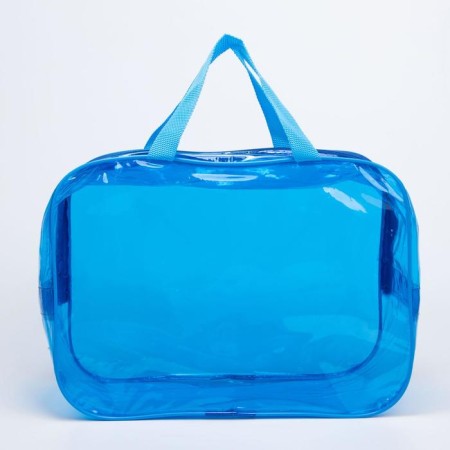Cosmetic bag with lightning, blue color-1