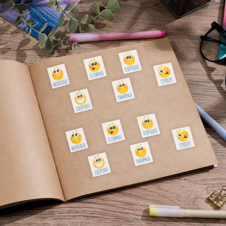 Paper stickers of the “Smiley” rating, 10.5 x 18 cm-2