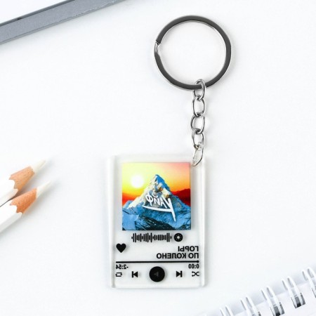 Key keychain Acrylic player "Mountains Knee", 3.5 x 10 cm-2