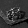 Ring "Right" skeleton, color black silver, dimensionless