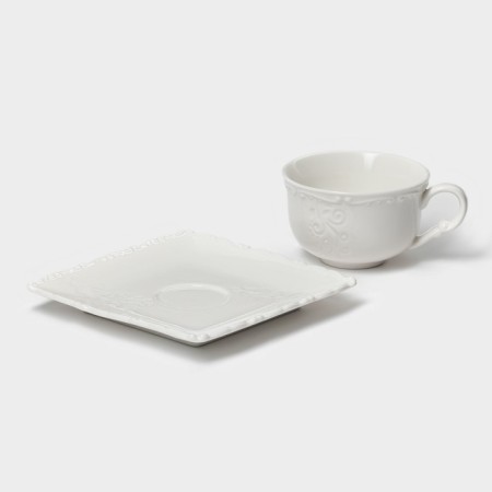 Coffee steam Magistro porcelain Kingdom, mug 120 ml, saucer 12.7 cm-3