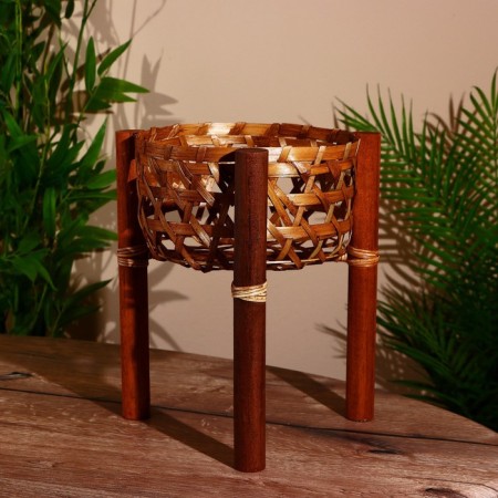 A pot under a pot 24x26x30 cm, bamboo-2