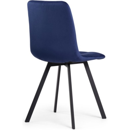 Stool on a metal frame chilli metal/velor, black/blue 43.5x50x87.5 cm-3