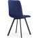 Stool on a metal frame chilli metal/velor, black/blue 43.5x50x87.5 cm