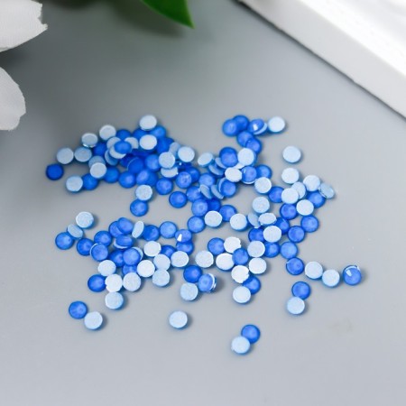 Decor for creativity "Fluorescent rhinestones. Blue" set of 144 pcs SS10 - 2.7 mm