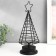 Souvenir Metal Light "Christmas tree with a star" Black, LED 12x12x29 cm