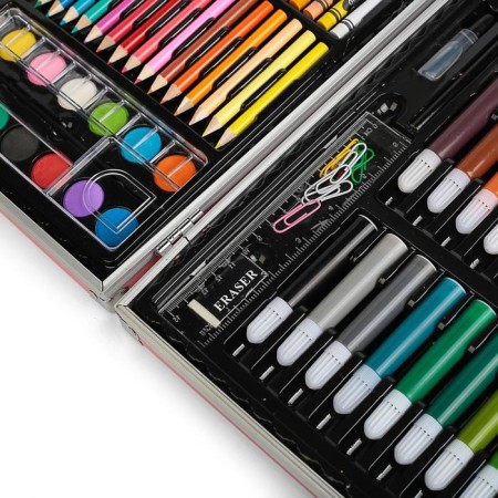 Draw for drawing, in the PVC suitcase, pink-2