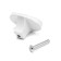 Handle button cappio, zinc, d = 35 mm, white color