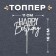 Topper "Happy Birthday", White-Serebro color