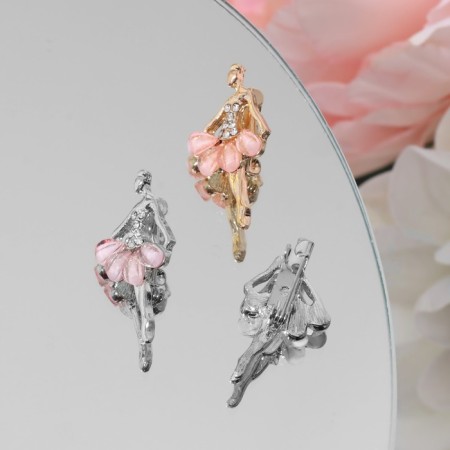 Brooch "Ballerina in the dance" mini, color mix (indivisible packing 12 pcs., Price per pcs.)-1