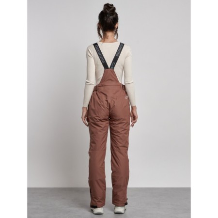Semi -combinezone ski insulated female winter, size 50, brown color-16