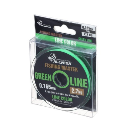 Monophile Fine Allvega Fishing Master, diameter 0.165 mm, test 2.7 kg, 30 m, green-1