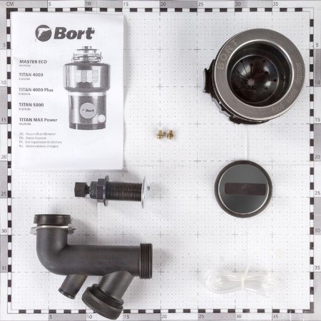 Food waste grinder Bort Master Eco, 390 W, 2 steps, 3.2 kg/min, 90 mm, black-3
