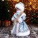Snow Maiden "In a blue fur coat with flowers" moves, 15x30 cm