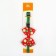 Collar "balls", 30 x 1 cm, kapron, red