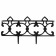 Decorative fence, 30 × 290 cm, 5 sections, plastic, black, "park"