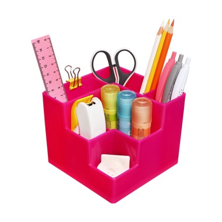 Organizer stand for the office 6 departments pink color-1