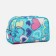 Cosmetic bag with zipper, turquoise color