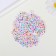 A set of plastic beads "Astra" 6 mm, 2 species of 20 g, white/rainbow (66878)