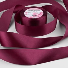 Satin tape, 40 mm × 23 ± 1 m, eggplant color No. 252