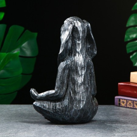 Figure "Hare Yoga" 26x19x11sm, silver-3